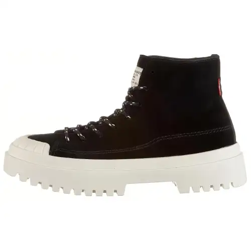 Levi's Short Combat Boots Women's Black White