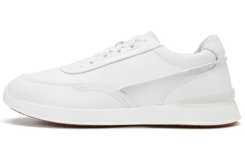 Clarks RaceLite Lace Cow Leather Low top Casual Shoes Men's White