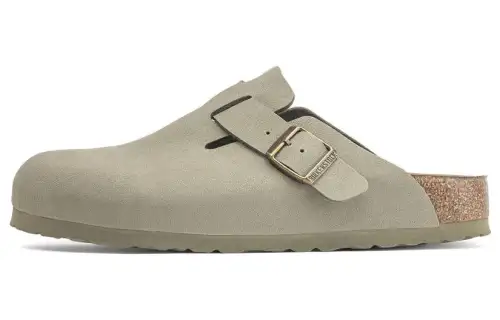 Birkenstock Boston Vegan Birkibuc Khaki