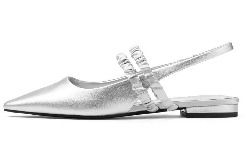 CHARLES&KEITH Small Ck PU, Textile One Strap Sandals 2.1cm Women's