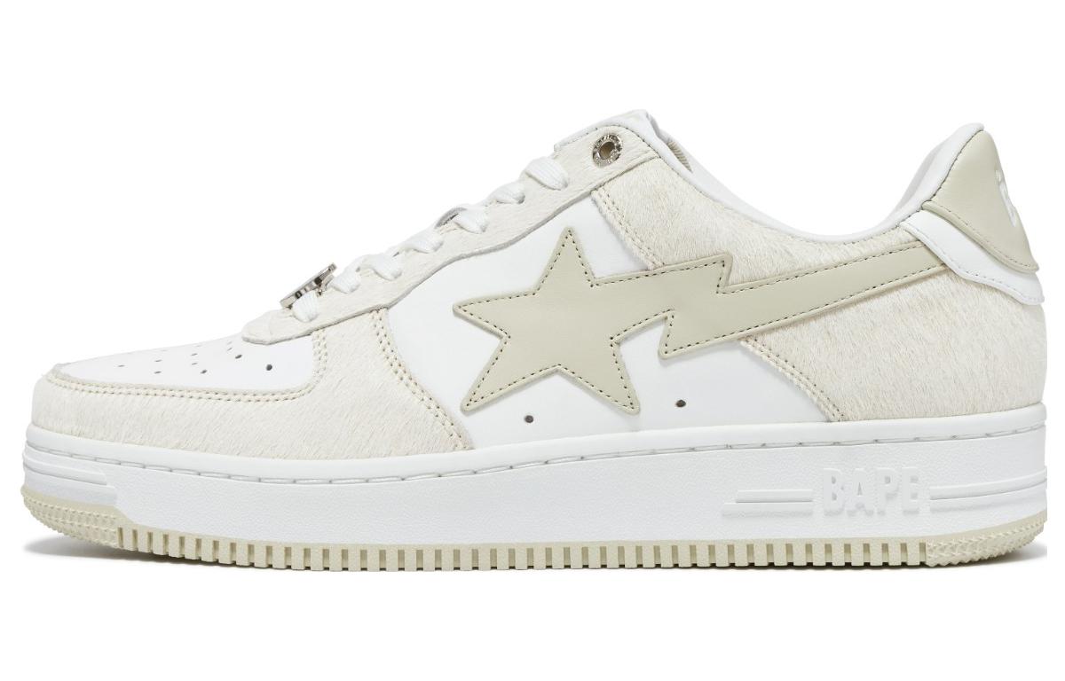 Мужские кеды A BATHING APE Bape STA (бежево-черные)