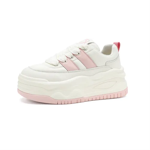 D FUSE SCANDINAVIA White Sneakers Abrasion Resistant Lightweight Height Increasing