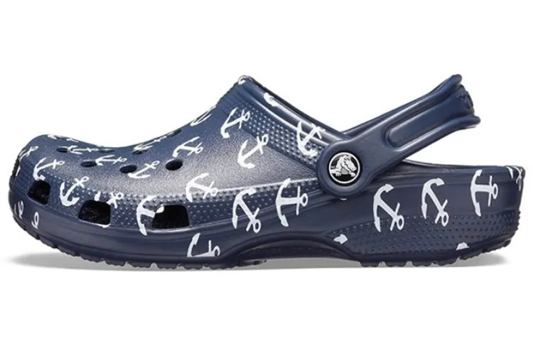 Crocs Classic Clog Printing Sandals Deep Blue