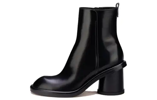 AGL Leather Ankle Boots 8cm Women's Black