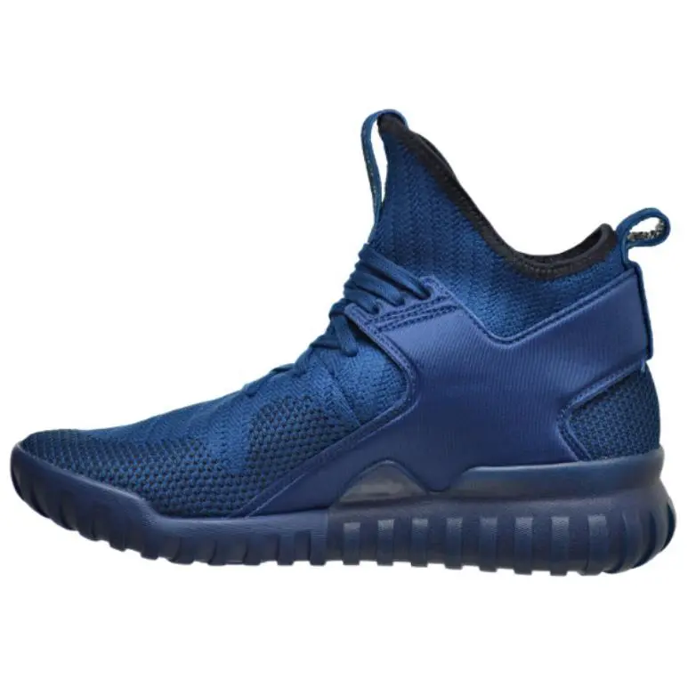 Adidas Tubular Cushioning Slip Resistant Cushioning Slip Resistant High top Casual Shoes Unisex Blue Black