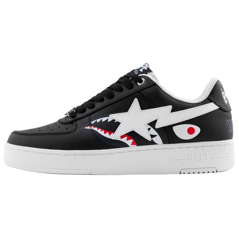 Мужские кеды A BATHING APE BAPE STA Shark (черно-бело-фиолетовые)