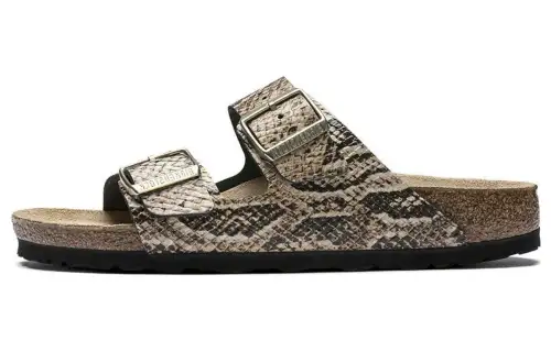 Birkenstock Leather Slide Slippers Women's Brown