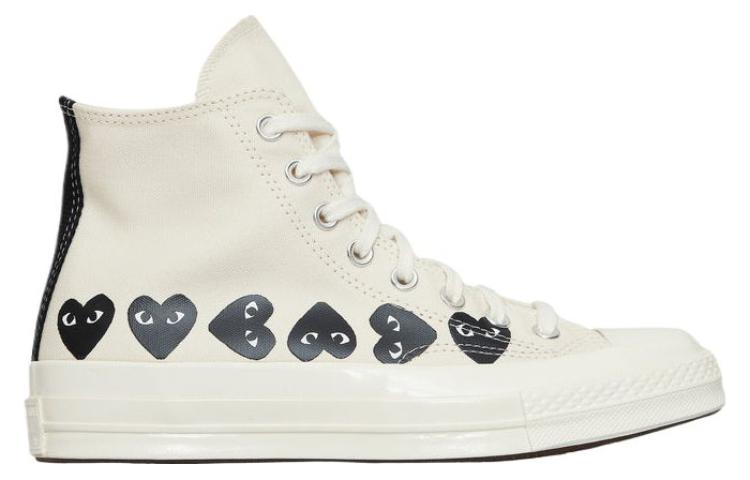 Converse x CDG Play Canvas High top Skateboard Shoes Unisex White