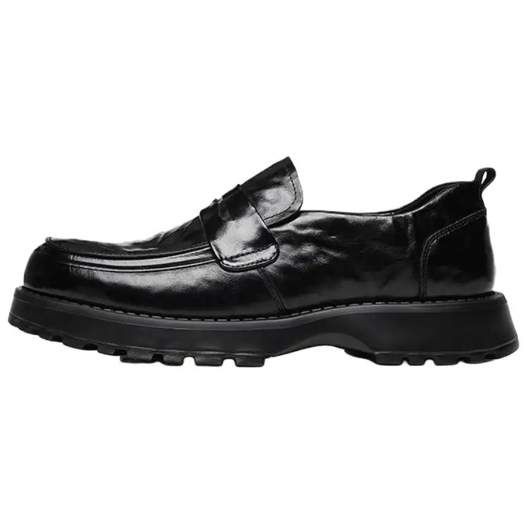 JANE HARLOW Leather Casual Shoes Men's Black