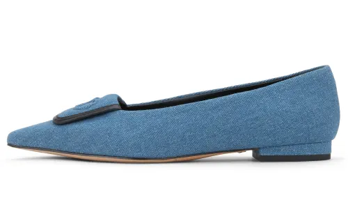 CHARLES&KEITH Small Ck Sheepskin Women's Casual Shoes 1.6cm Women's Blue/White