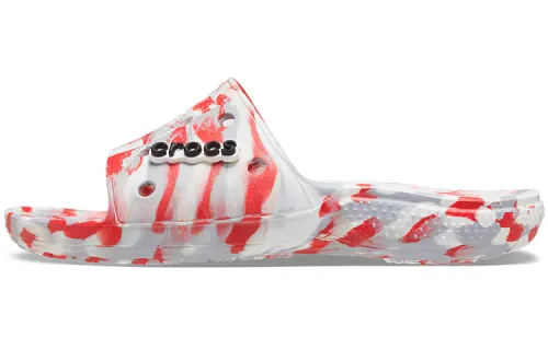 Crocs Classic Clog Marble Beach Unisex Red White Slippers 'Red White'