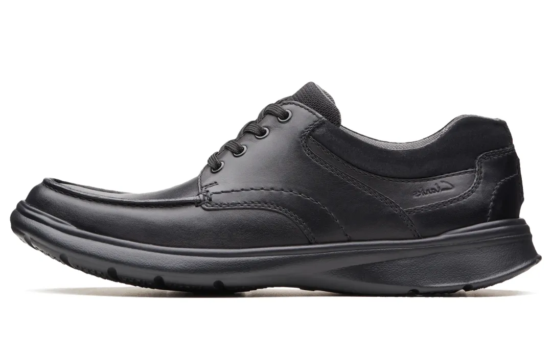 Clarks Casual Leather Shoes Men's Low Top Black
