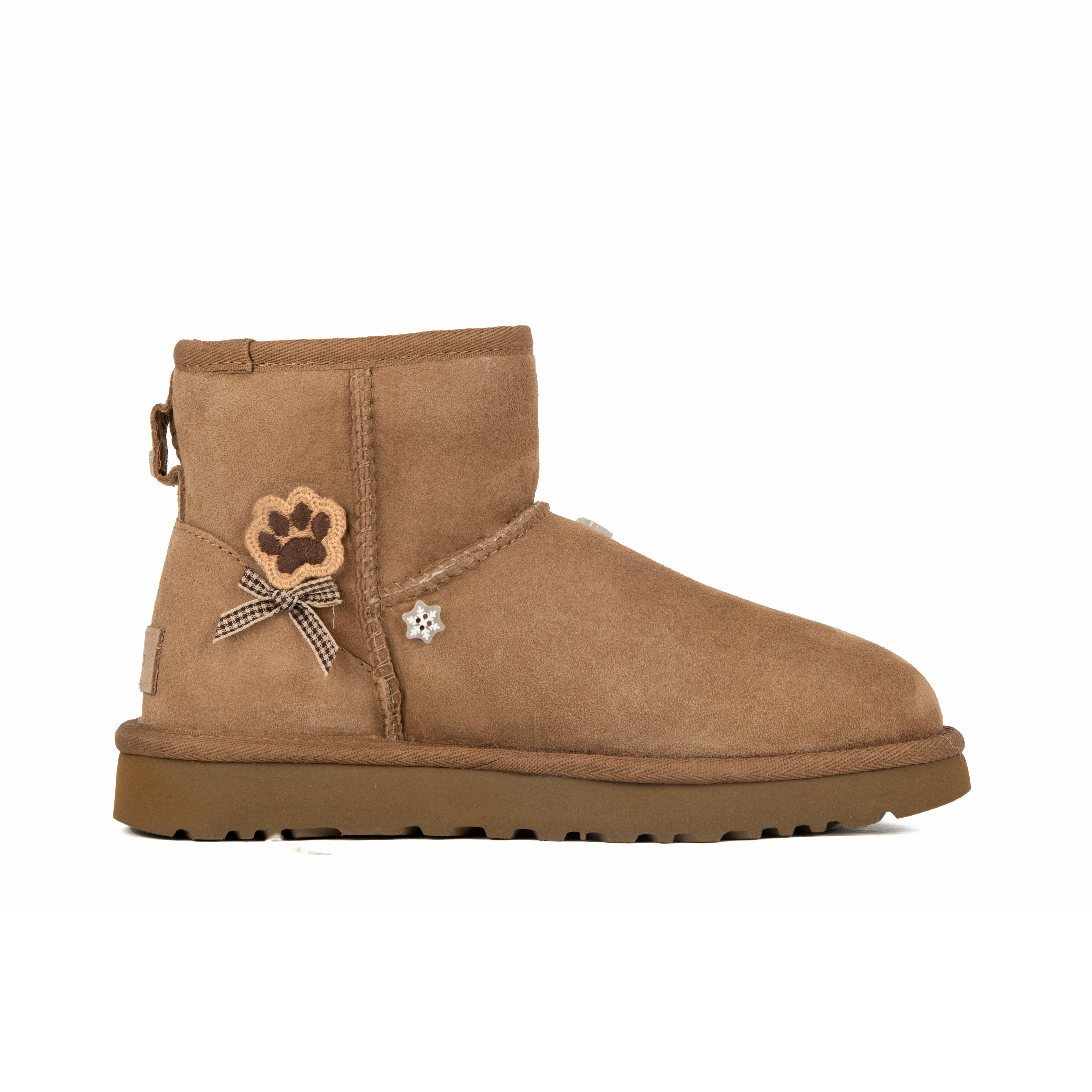 UGG CLASSIC MINI Sheepskin Snow Boots Women's Brown