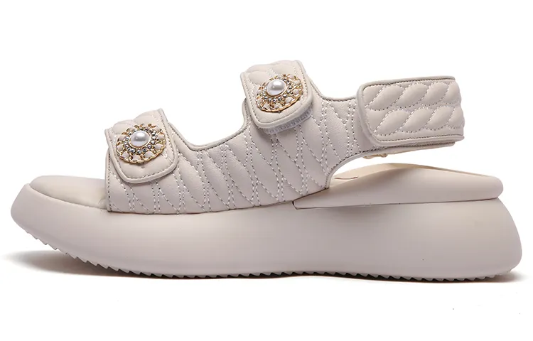 PACO GIL Stylish Sandal 4.5cm Women's Ecru