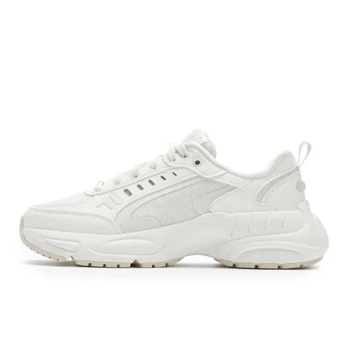 FILA FUSION RACEUP Mesh, Textile, Synthetic Leather, Leather Cushioning Low top Casual Shoes Women's White