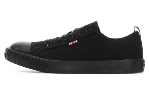 Levis Slip Resistant Abrasion Resistant Low top Canvas Shoes Men's Black