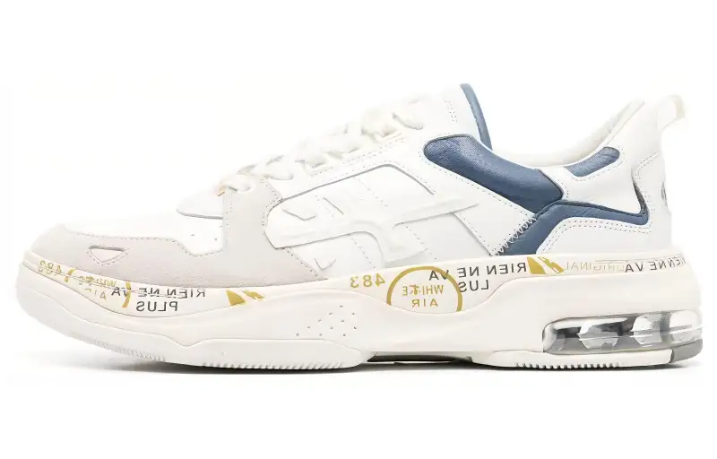 PREMIATA Leather Slip Resistant Low top Casual Shoes Men's White
