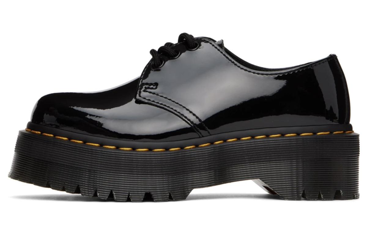 Dr.Martens Martin 1461 Patent Leather Platform Leather Classic Outdoor Platform Shoes Women's Black