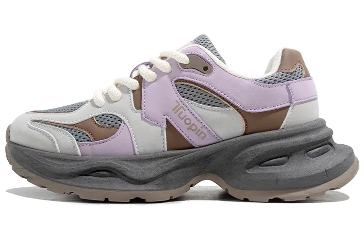 TUOPIN Synthetic Leather Low top Chunky Sneakers Unisex