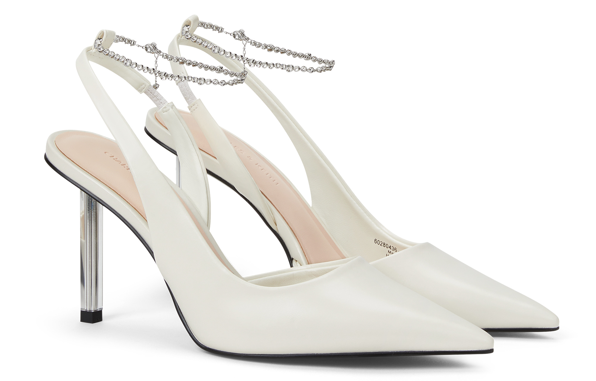 CHARLES&KEITH Small Ck PU, Textile, Synthetic Leather One Strap Sandals 9.1cm Women's