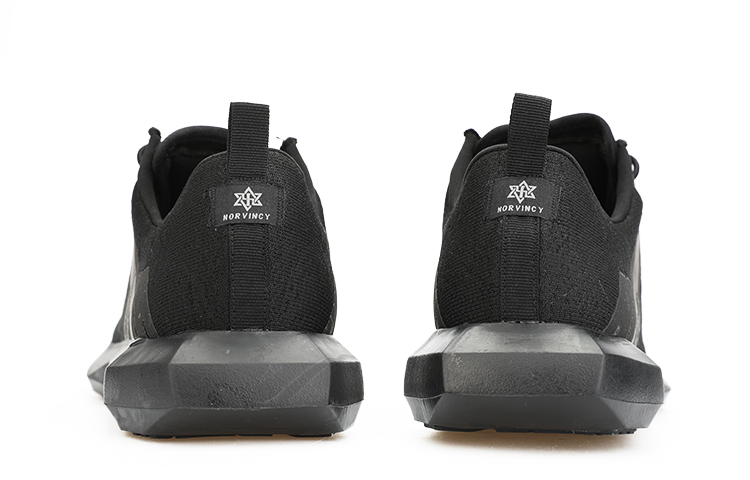 NORVINCY Fabric Abrasion Resistant Slip Resistant Low top Running Shoes Unisex Black
