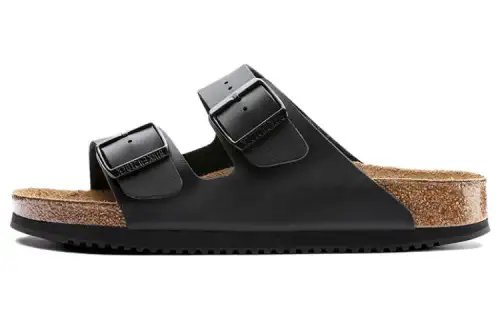 Birkenstock Kyoto Oiled Leather/Suede Leather Narrow Fit 'Black'
