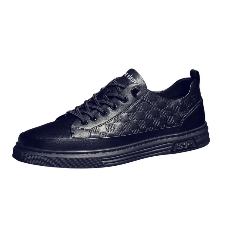 JANE HARLOW Leather Low top Skateboard Shoes Men's Black