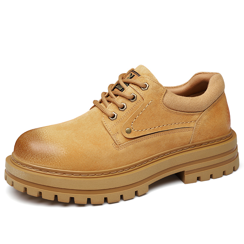 Playboy Ткань Playboy из свиной кожи. английский стиль винтаж модные для отдыха рабочая обувь берцы мужской стиль верблюжий