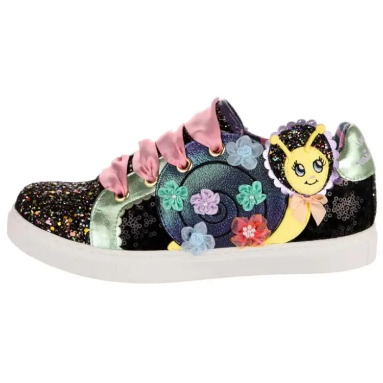 IRREGULAR CHOICE Pu Low top Skateboard Shoes Women's Black Pink