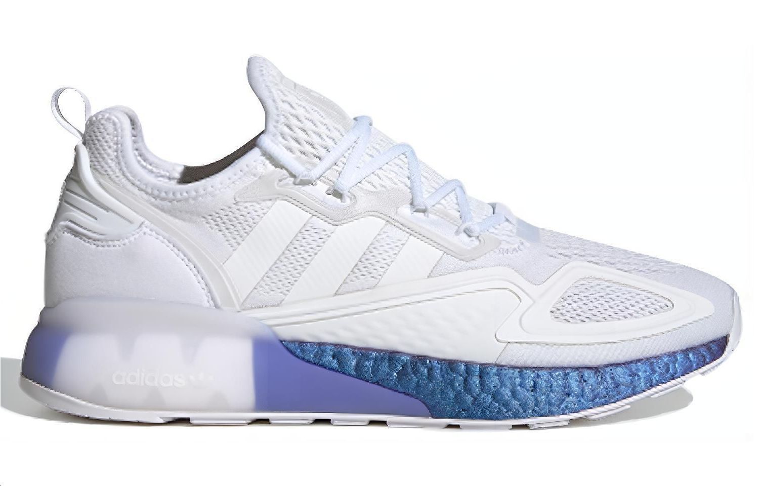 Кроссовки adidas originals ZX 2K Boost (бело-фиолетовые) — Белый / фиолетовый — фото 2