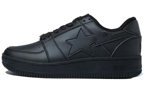 A BATHING APE STA Low Stylish Skateboarding Shoes Women's Black
