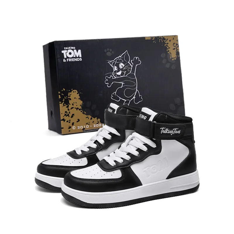 TALKING TOM Talking Tom Cat, synthetic leather, trendy, simple, fashionable, niche design, versatile and casual, height-increasing high-top sneakers, same style for men and women