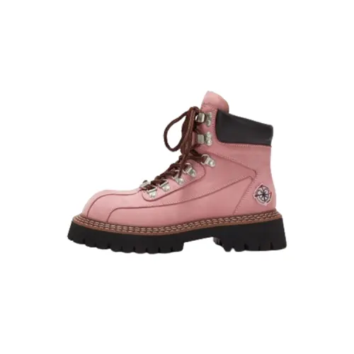 Teenie Weenie Cow Leather Short Combat Boots Women's