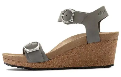 Birkenstock Soley Nubuck One Strap Sandals Women's Gray Narrow