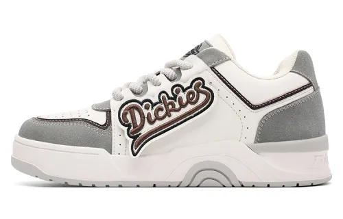 Dickies Slip Resistant Abrasion Resistant Low top Skateboard Shoes Men's Gray White