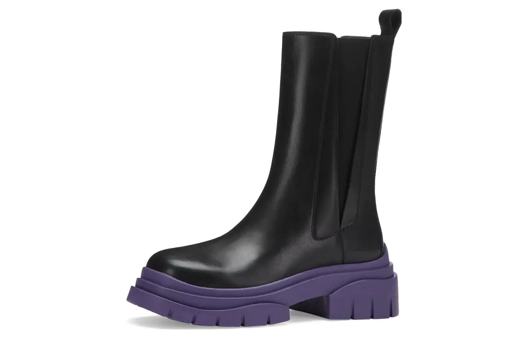 ASH Combat Boots Women's Black Purple