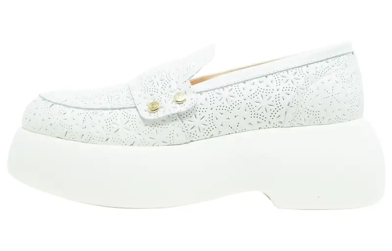 Agl perforated-design platform loafers Women's