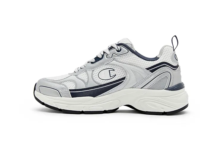 Champion Slip Resistant Running Shoes Unisex Silver White
