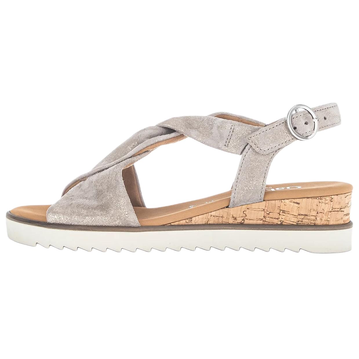 Gabor Leather One Strap Sandals 2.5cm Women's Gray