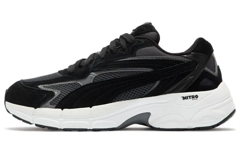 PUMA Teveris Nitro Fabric Abrasion Resistant Breathable Abrasion Resistant Breathable Low top Casual Shoes Unisex Black