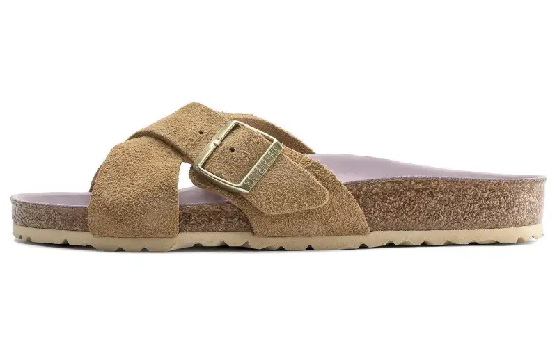 Birkenstock Suede Slide Slippers Women's Sand Narrow