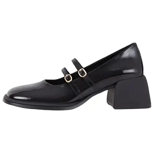 VAGABOND SHOEMAKERS Patent Leather Chunky Heel Mary Jane Shoes Women's Black