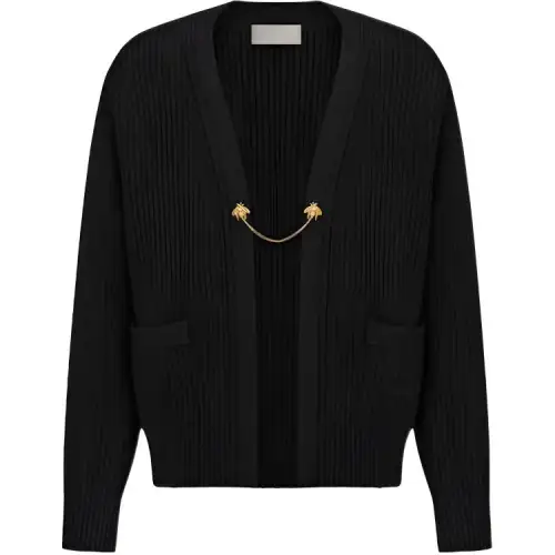 DIOR Sweaters Men's Black Crew Neck Moderate Other
