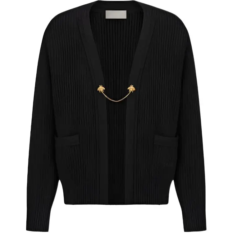 DIOR Sweaters Men's Black Crew Neck Moderate Other