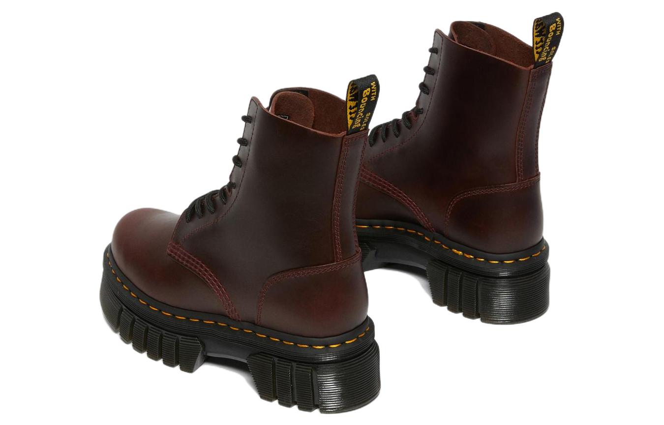 Dr. Martens Audrick Brando Leather Platform Lace Up Boots 'Brown' Women's
