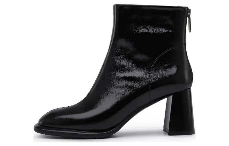 Chrisdien Deny Leather Ankle Boots 7cm Women's Black