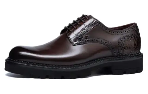 Chrisdien Deny Leather Casual Shoes Men's Coffee