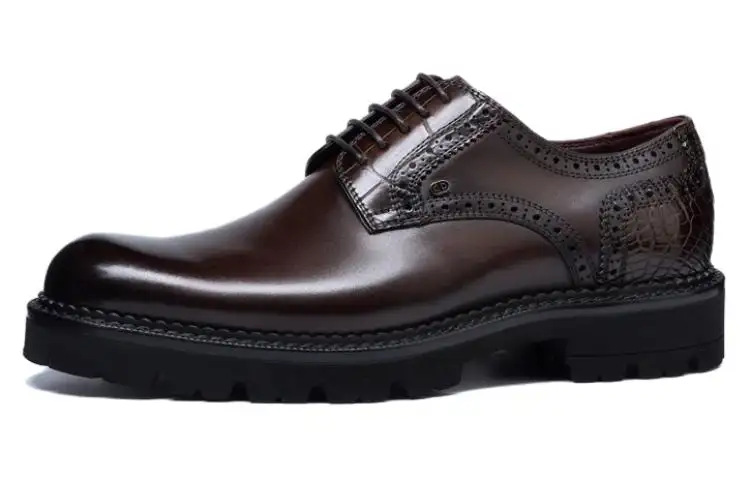 Chrisdien Deny Leather Casual Shoes Men's Coffee