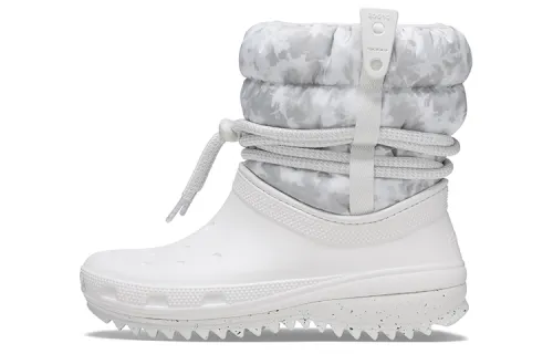 Crocs Classic Neo Puff Luxe Boots 'White Grey' Women's