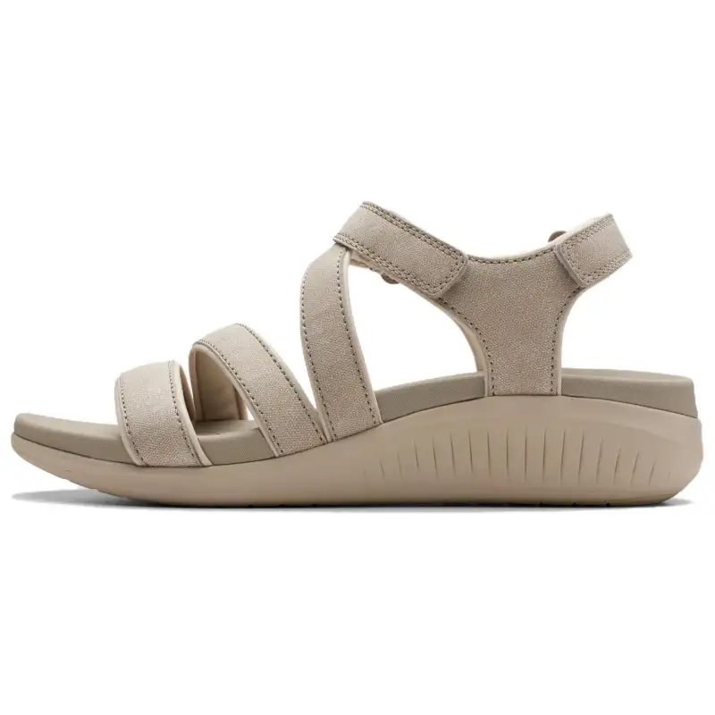 Clarks Fabric Beach Sandals Women's Stone Color
